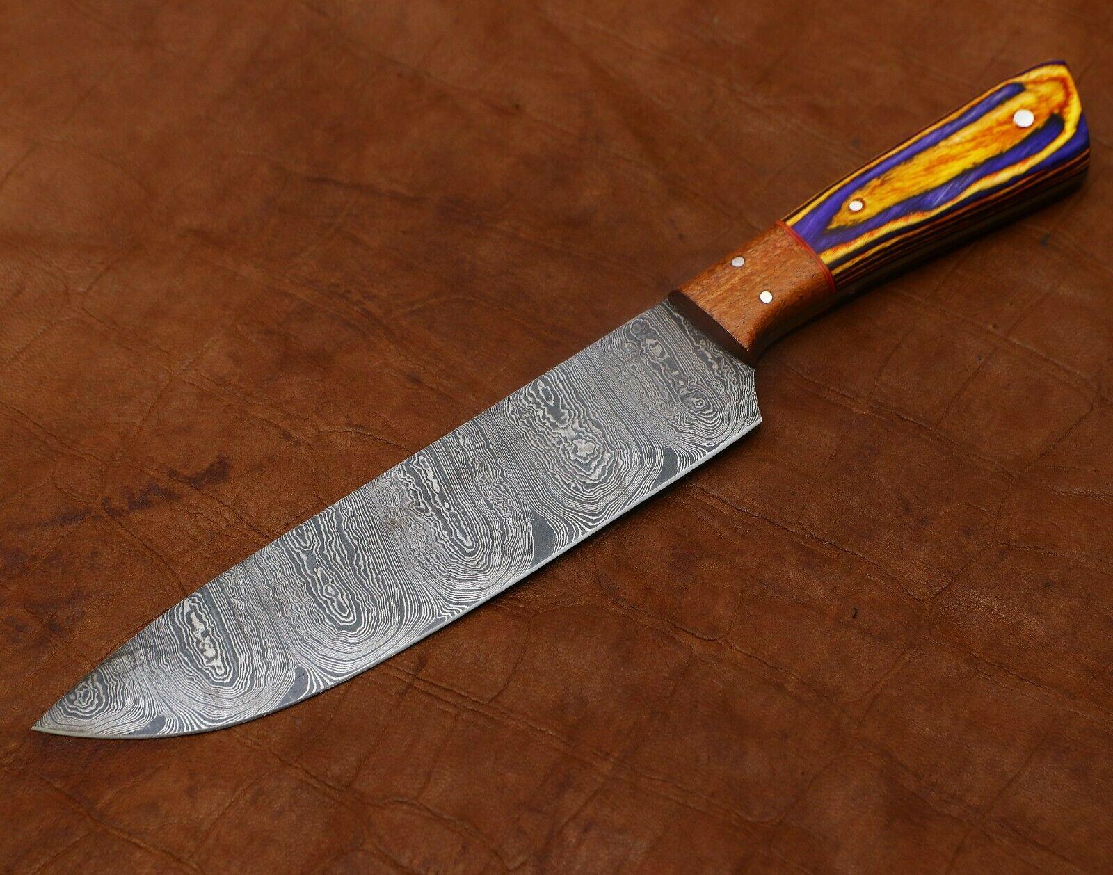Artisan Damascus Kitchen Knife  Full Tang Handmade Chef Knife For Home  Restaurant 3