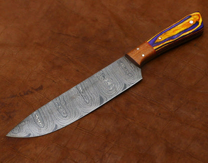 Artisan Damascus Kitchen Knife  Full Tang Handmade Chef Knife For Home  Restaurant 3