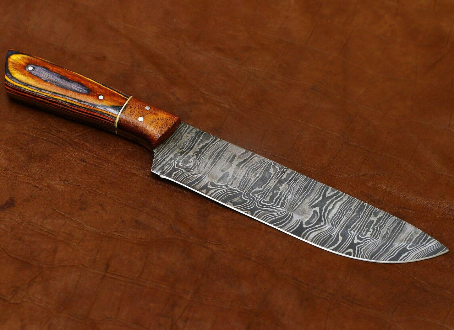 Professional Damascus Steel Kitchen Knife  11 Chef Knife With Durable Pakka Wood Handle 3