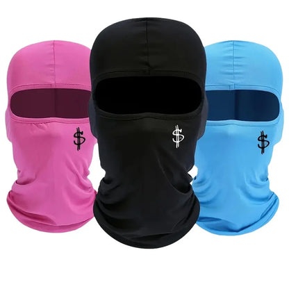 Outdoor Cycling Sun Protection Hat, US Dollar Printed Balaclava, Single Hole Face Mask for Men and Women