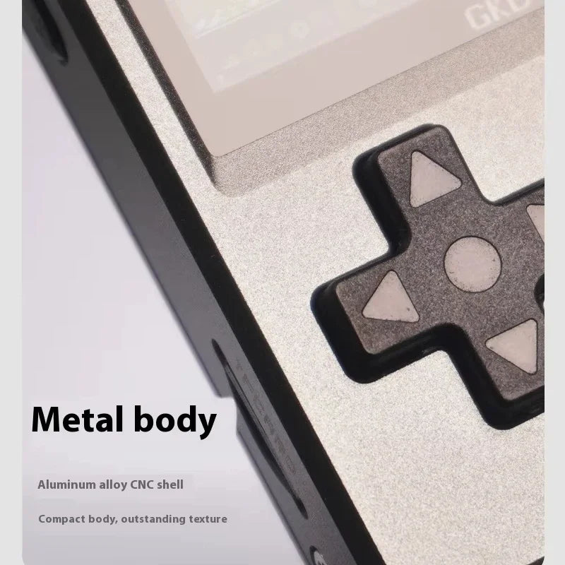 GKD Pixel 2 Retro Handheld Game Console, 2.4 Inch IPS, PSP PSone 64GB CNC Metal Portable Gaming