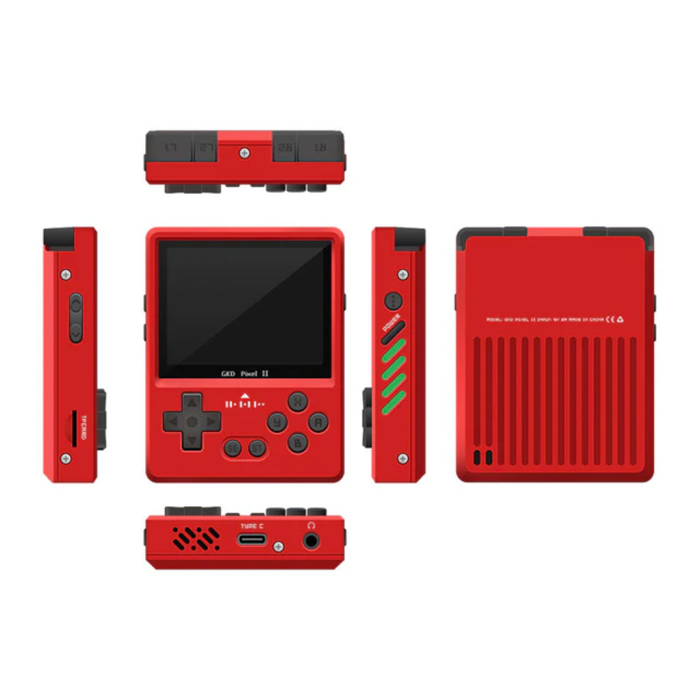 GKD Pixel 2 Retro Handheld Game Console, 2.4 Inch IPS, PSP PSone 64GB CNC Metal Portable Gaming