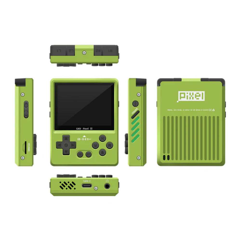GKD Pixel 2 Retro Handheld Game Console, 2.4 Inch IPS, PSP PSone 64GB CNC Metal Portable Gaming