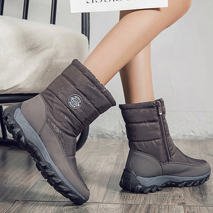 Comfortable Casual Winter Shoes Women Boots Snow Plus Size Warm Ladies Zipper Boots For Cold Weathe 4