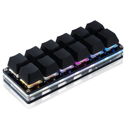 One Handed Keypad USB C Wired 12 Keys Mini Mechanical Gaming Keyboard Programmable Hot Swappable Ke 5