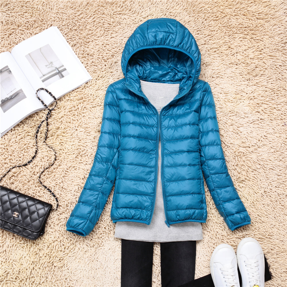 Women Puffer Jacket Ultra Lightweight Packable Hooded Down Coat New Spring Autumn 2025 5