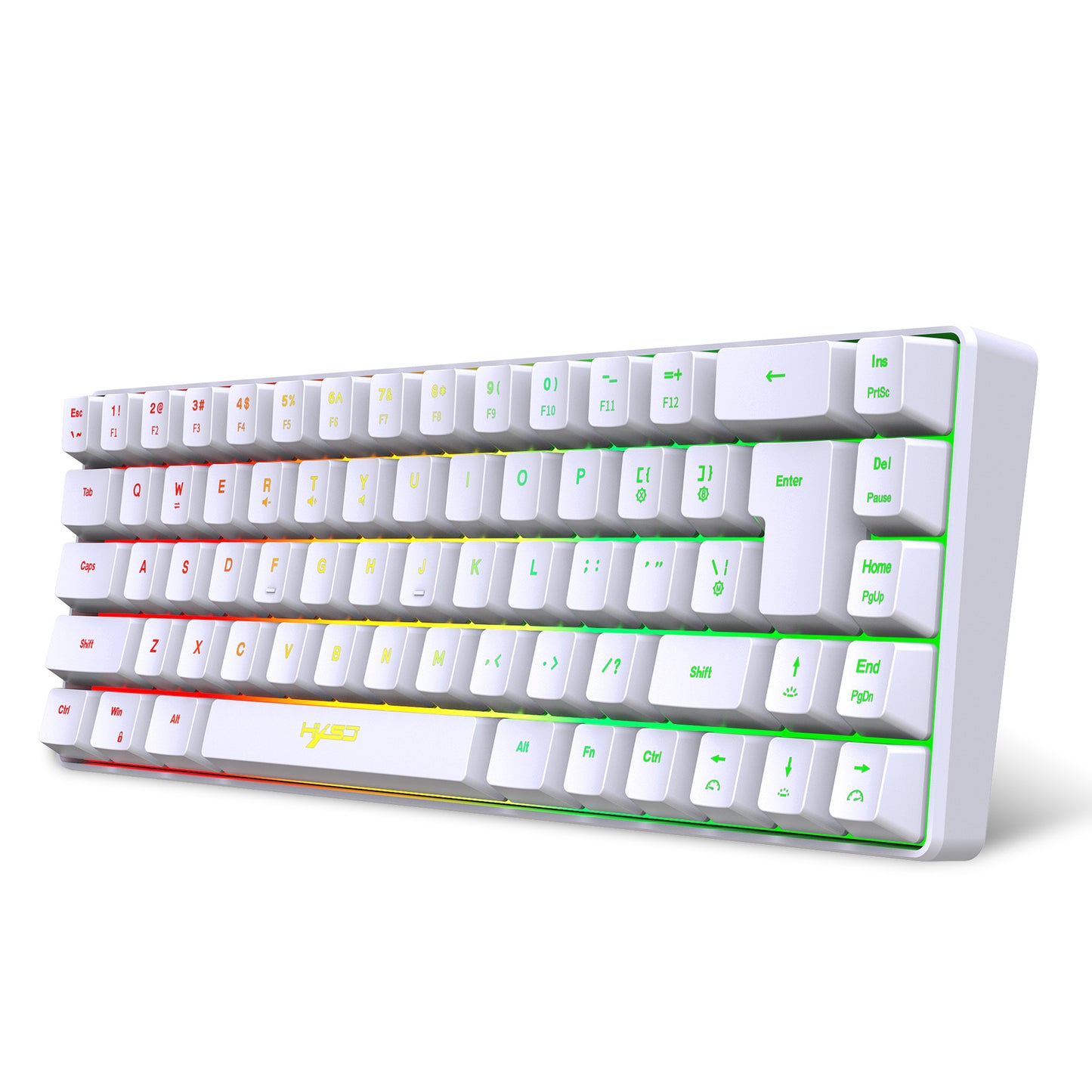 RGB Backlight Compact Wired Keyboard, Portable Small Membrane Keyboard for Laptop Tablet Windows Office & Gaming