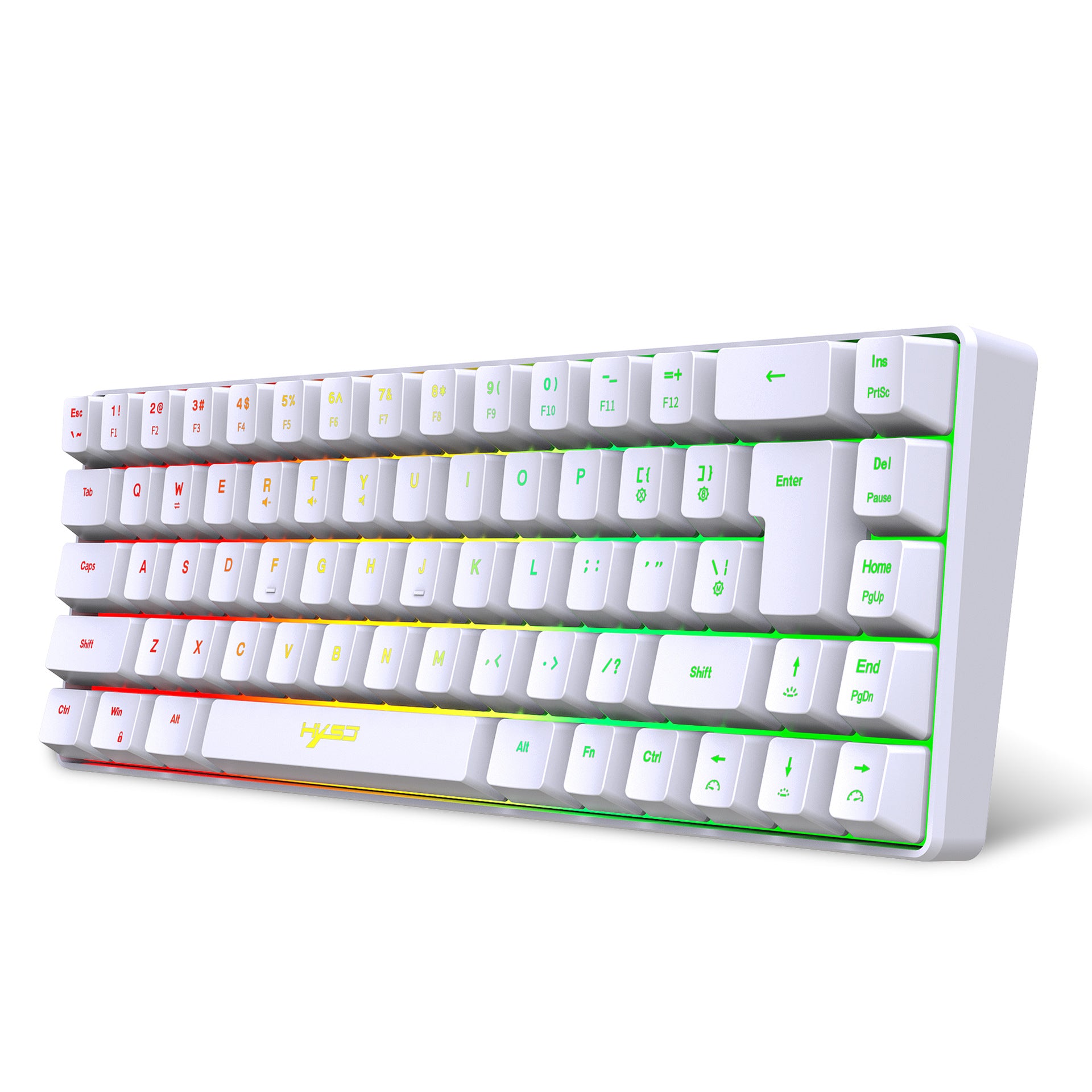 RGB Backlight Compact Wired Keyboard, Portable Small Membrane Keyboard for Laptop Tablet Windows Office & Gaming