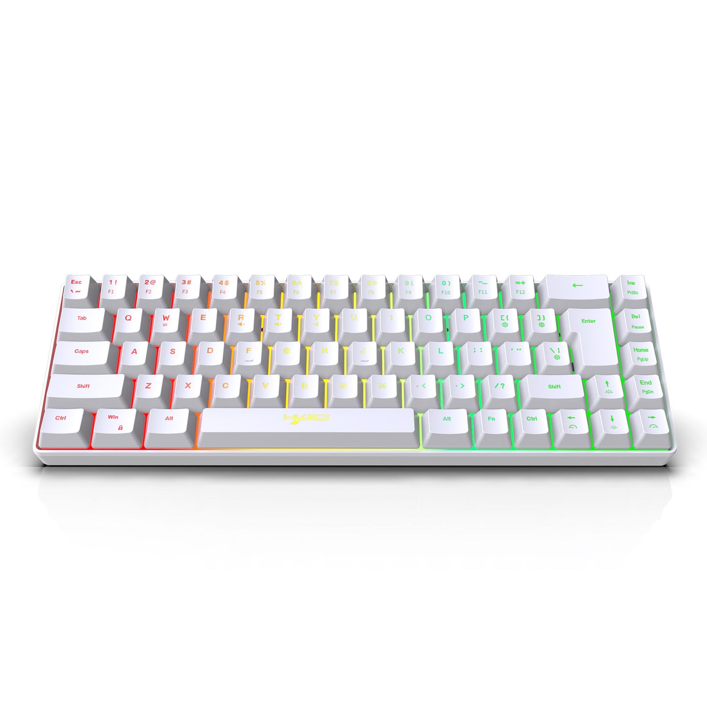 RGB Backlight Compact Wired Keyboard, Portable Small Membrane Keyboard for Laptop Tablet Windows Office & Gaming
