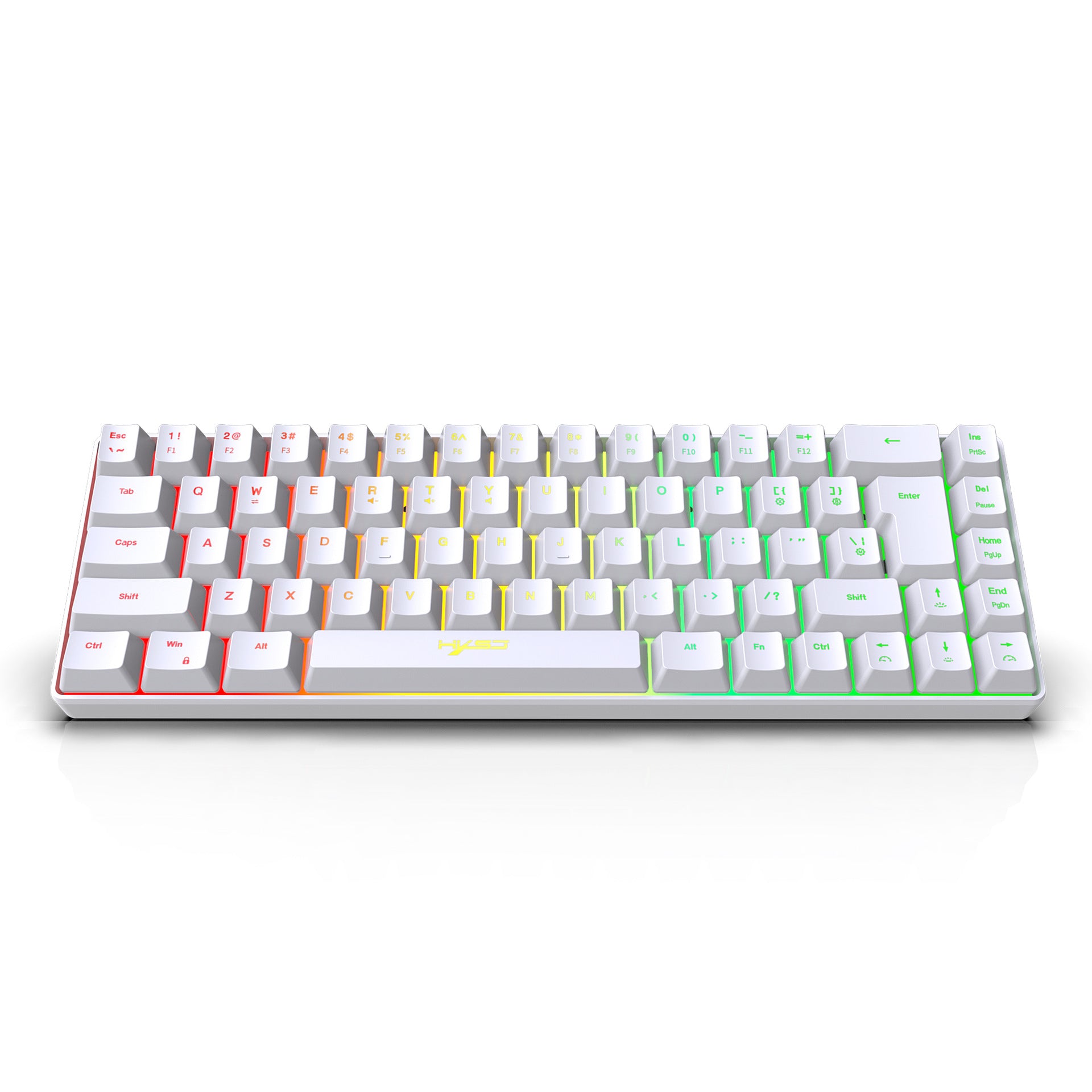 RGB Backlight Compact Wired Keyboard, Portable Small Membrane Keyboard for Laptop Tablet Windows Office & Gaming