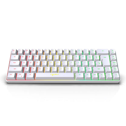 RGB Backlight Compact Wired Keyboard, Portable Small Membrane Keyboard for Laptop Tablet Windows Office & Gaming