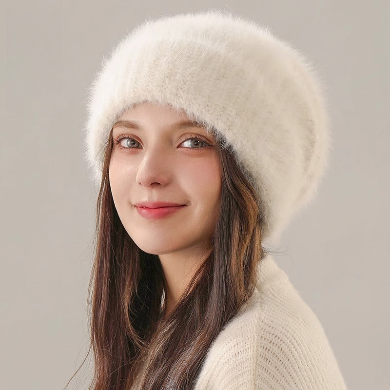 Leisure Warm Elastic Beanie, 1pc Women Winter Knit Hat, Multifunctional Skull Cap for Ski and Valentine's Day