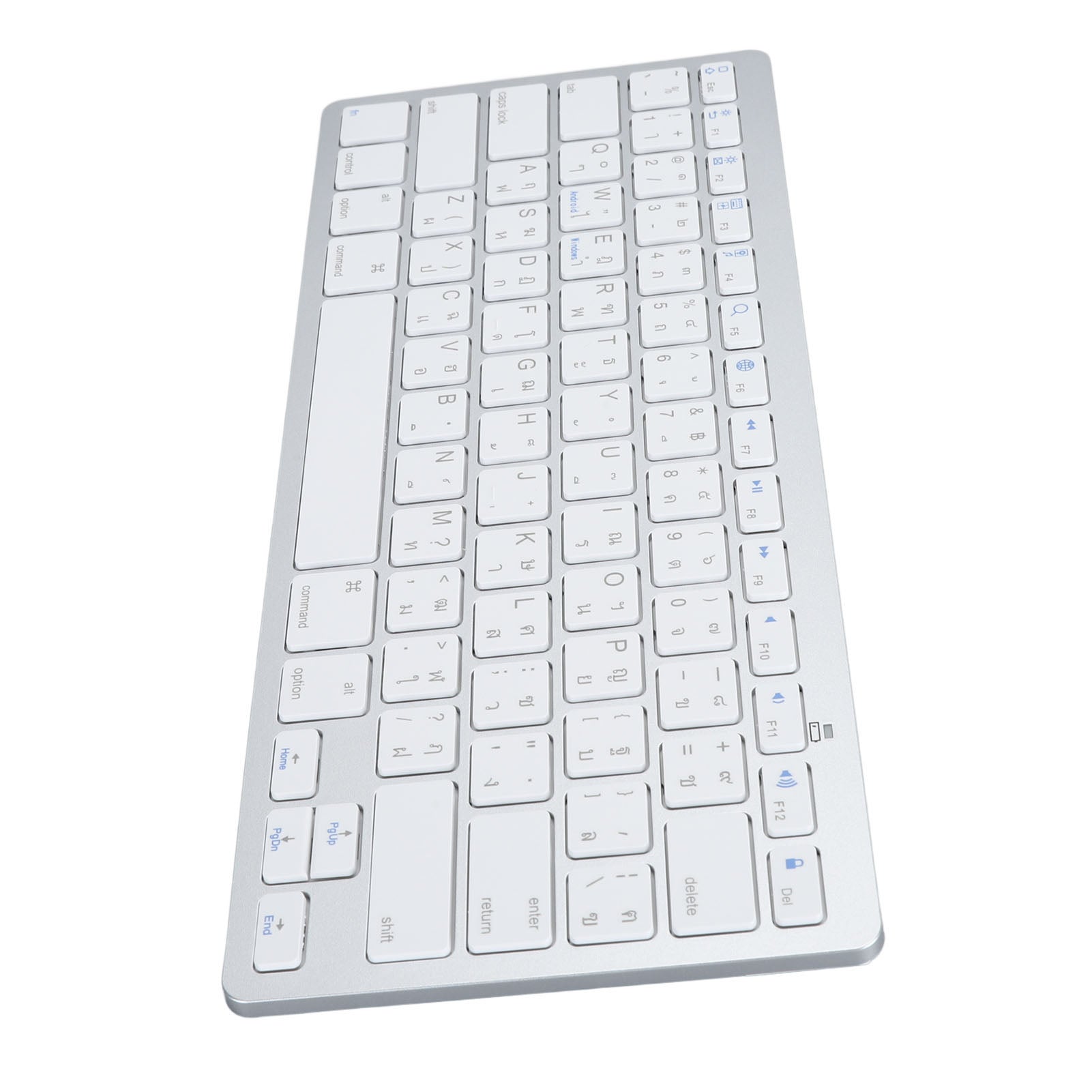 Super Slim Bilingual Bluetooth Keyboard, Portable Wireless Keyboard, Scissor Switch Stable Connection for Laptop