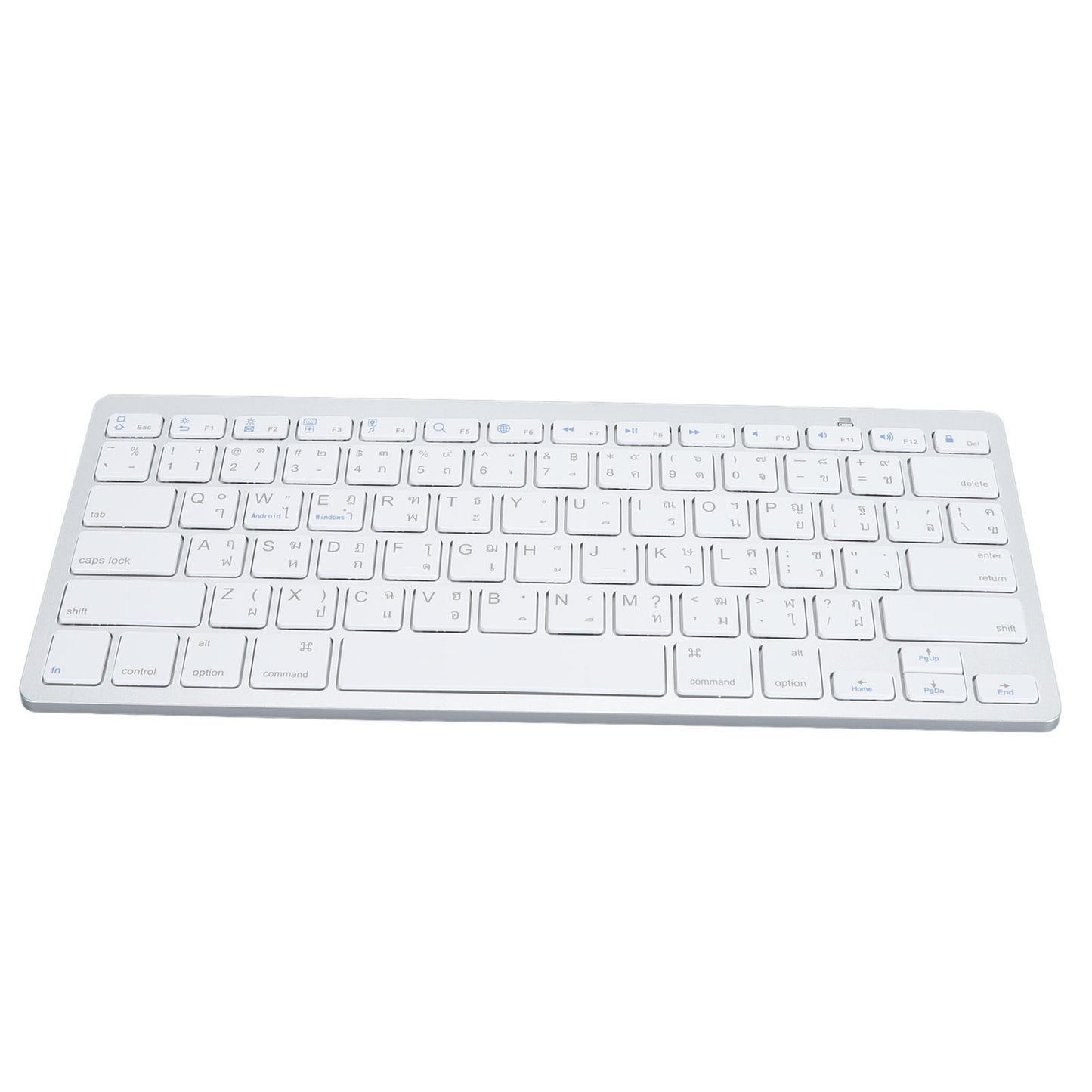 Super Slim Bilingual Bluetooth Keyboard, Portable Wireless Keyboard, Scissor Switch Stable Connection for Laptop