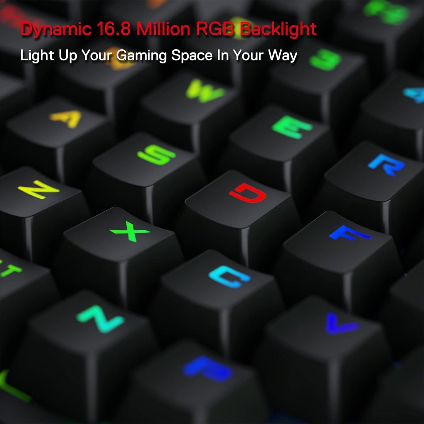 One Handed Mechanical Keyboard Redragon K585 PRO Wireless RGB 7 Onboard Macro Keys Detachable Wrist 4