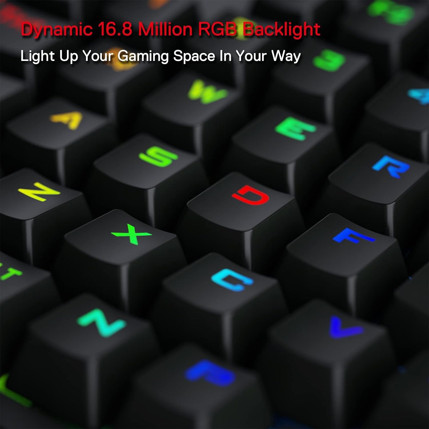 One Handed Mechanical Keyboard Redragon K585 PRO Wireless RGB 7 Onboard Macro Keys Detachable Wrist 4
