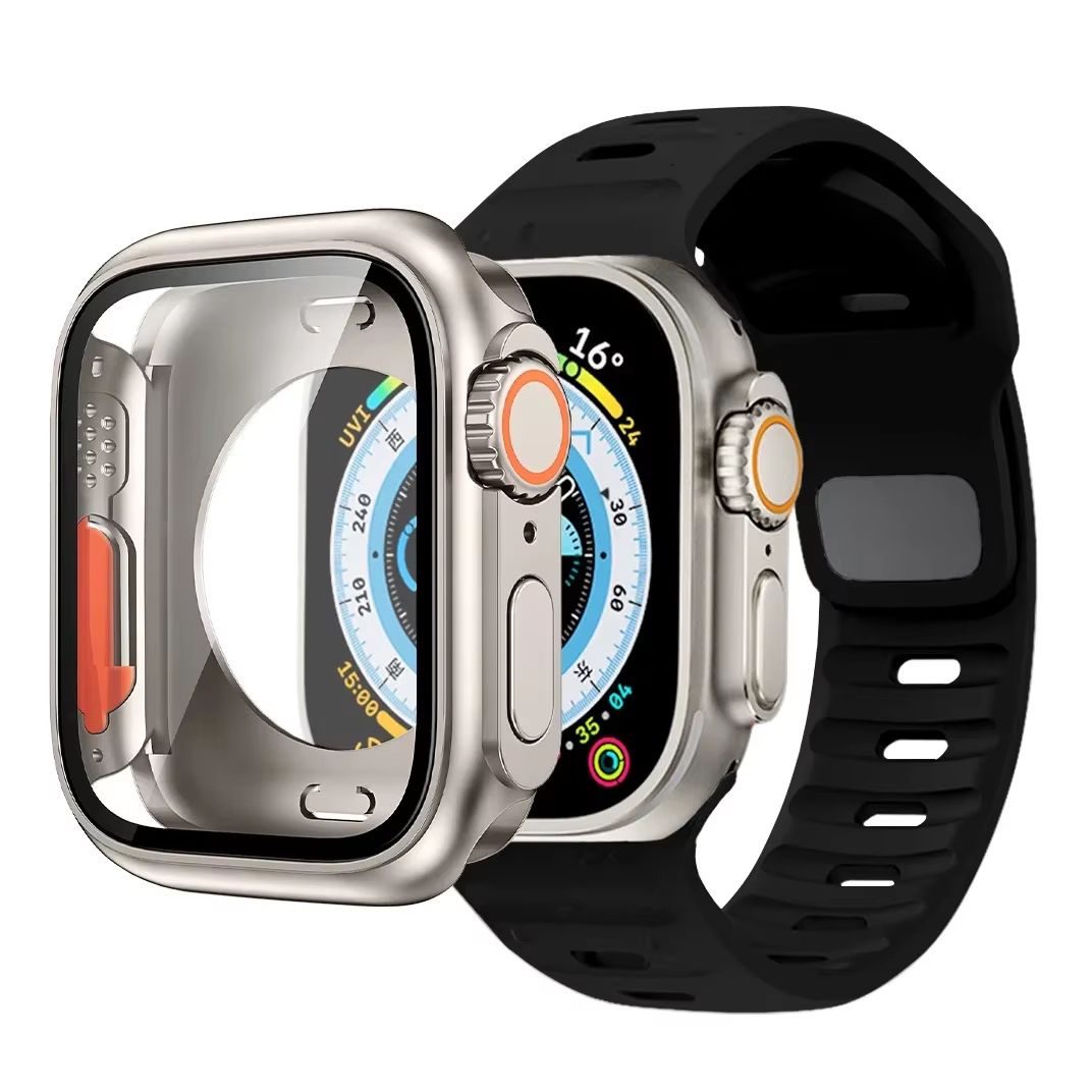 Protective Case And Silicone Strap For Apple Watch  Shockproof Band With Ultra Design Upgrade 9