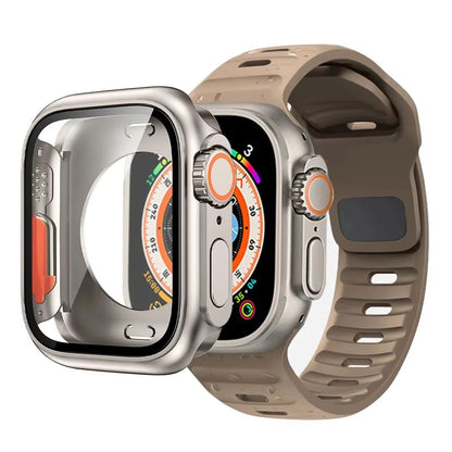 Protective Case And Silicone Strap For Apple Watch  Shockproof Band With Ultra Design Upgrade 14