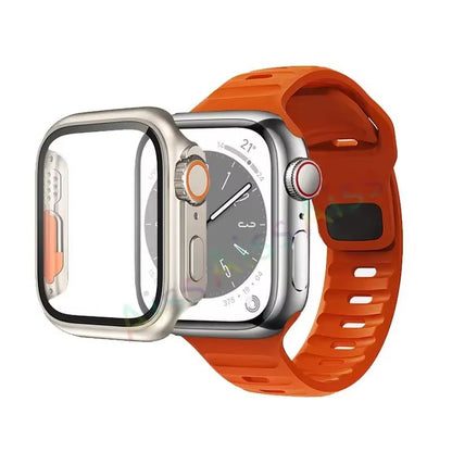 Protective Case And Silicone Strap For Apple Watch  Shockproof Band With Ultra Design Upgrade 5