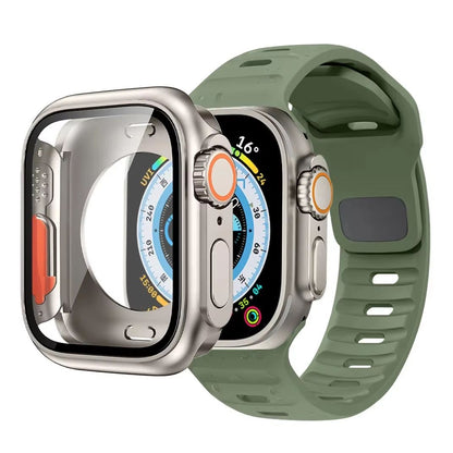 Protective Case And Silicone Strap For Apple Watch  Shockproof Band With Ultra Design Upgrade 7