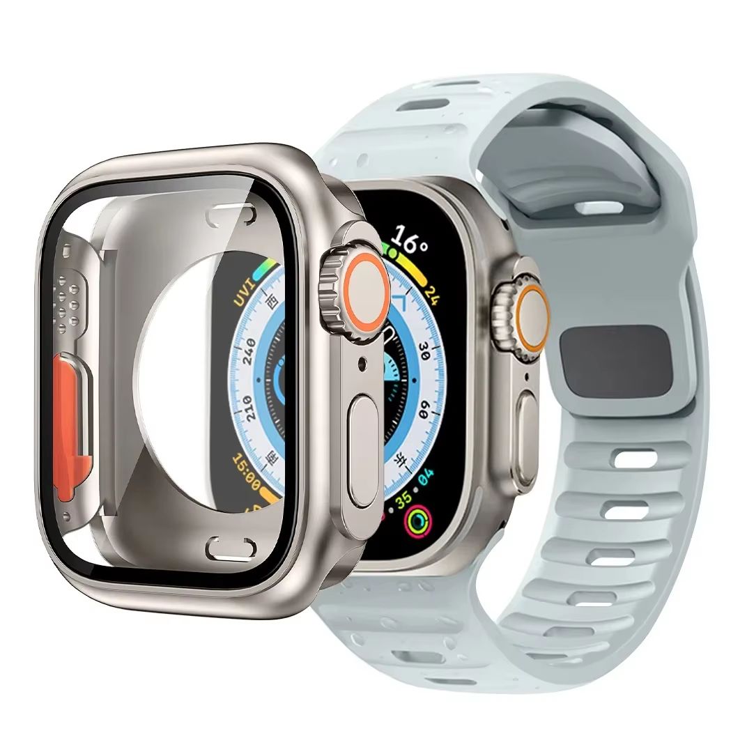 Protective Case And Silicone Strap For Apple Watch  Shockproof Band With Ultra Design Upgrade 16