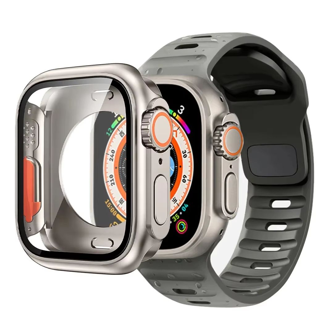 Protective Case And Silicone Strap For Apple Watch  Shockproof Band With Ultra Design Upgrade 17