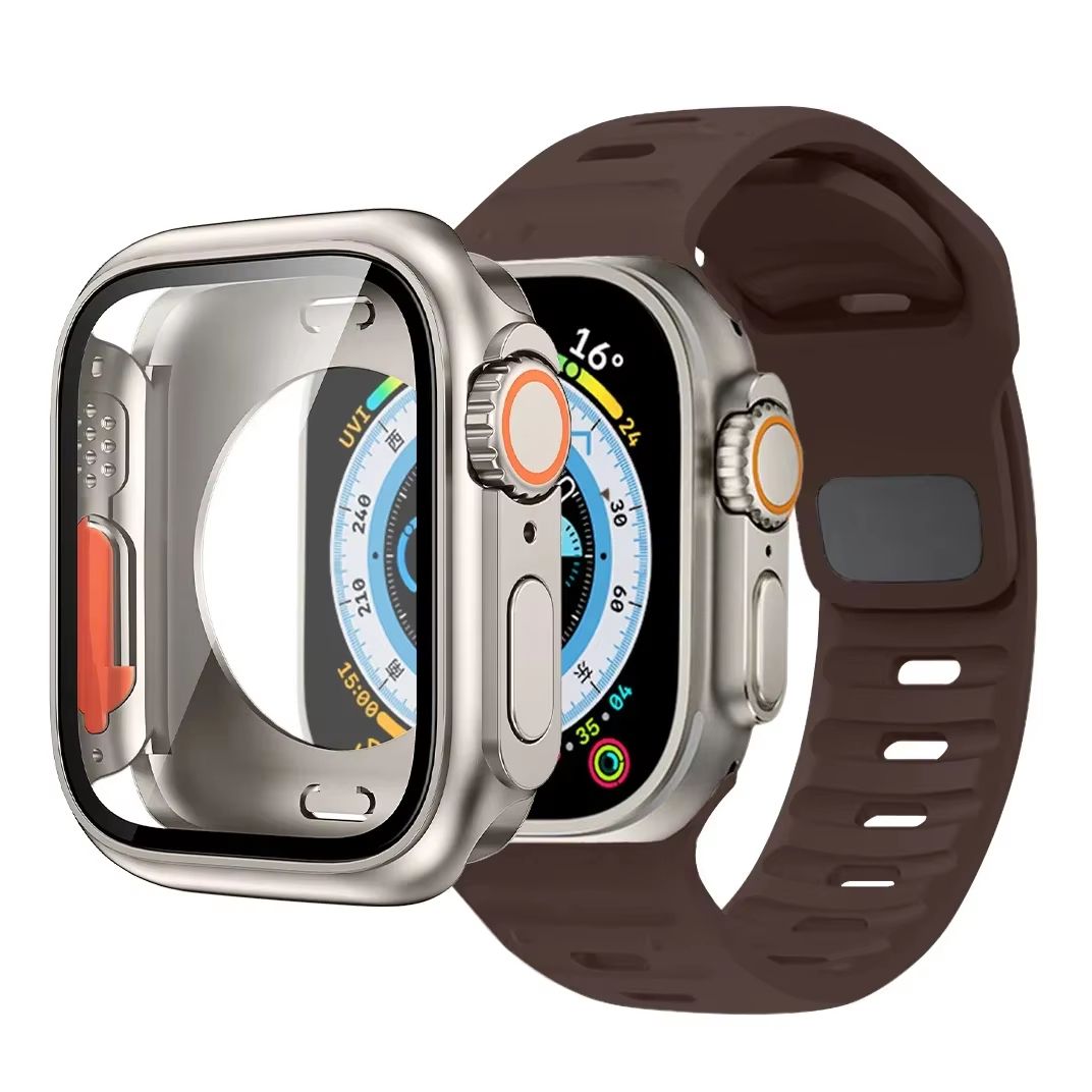 Protective Case And Silicone Strap For Apple Watch  Shockproof Band With Ultra Design Upgrade 18