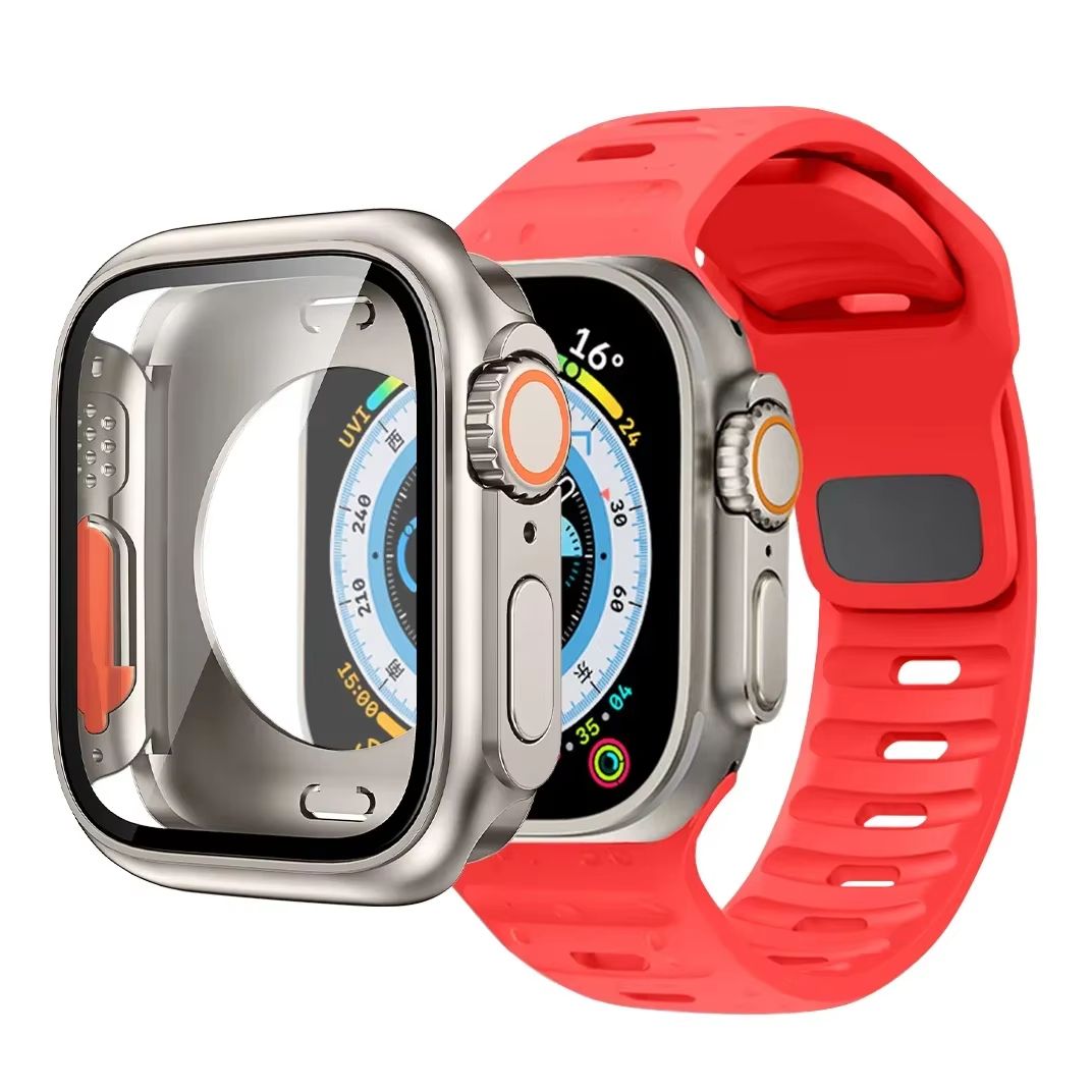 Protective Case And Silicone Strap For Apple Watch  Shockproof Band With Ultra Design Upgrade 19