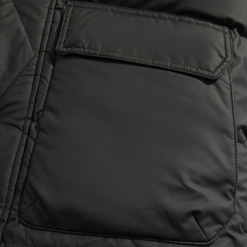 Mens Hooded Down Jacket Winter Warm Puffer Coat Loose Fit Hip Hop Streetwear Harajuku Style Outwear 3