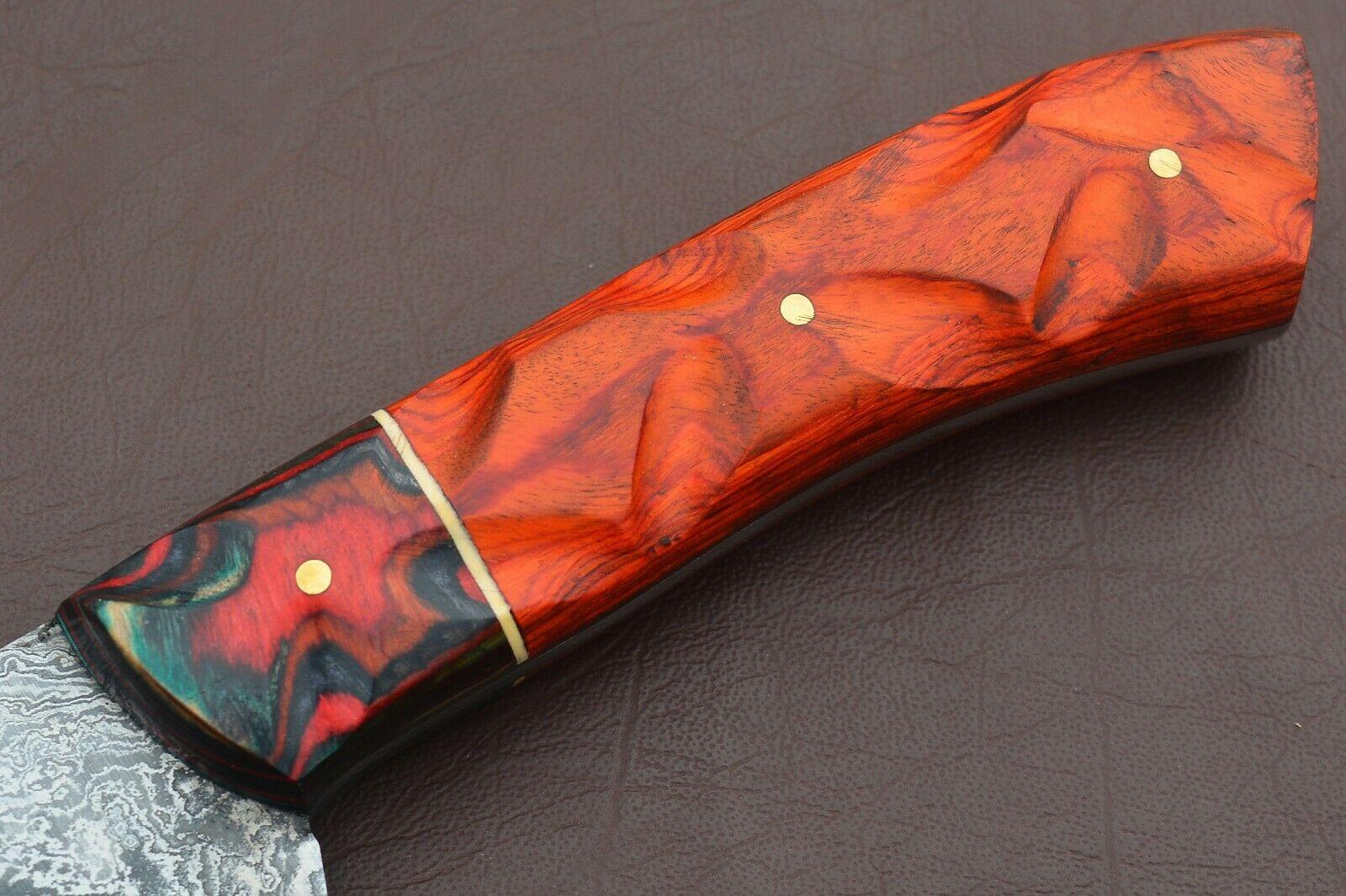 Custom Damascus Steel Kitchen Knife  12 Inch Handmade Chef Knife 3