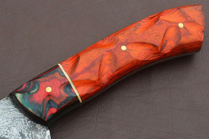 Custom Damascus Steel Kitchen Knife  12 Inch Handmade Chef Knife 3
