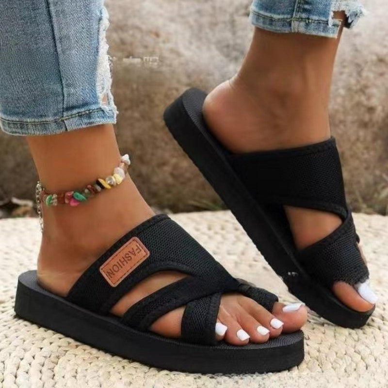 Comfortable Soft Shoes for Women, Trendy Outdoor Beach Walking Sandals, Slip-On Female Footwear for Summer