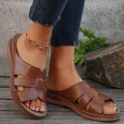 Womens Summer Comfortable Sandals Fashion Slides  Wedge Sandals For Ladies Lightweight Beach Footwe 2