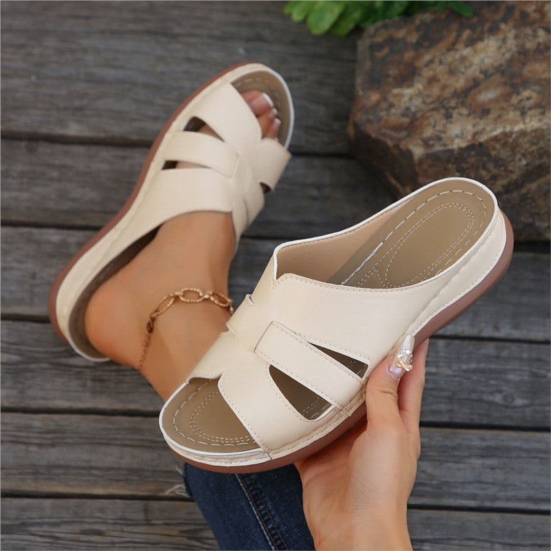 Womens Summer Comfortable Sandals Fashion Slides  Wedge Sandals For Ladies Lightweight Beach Footwe 4