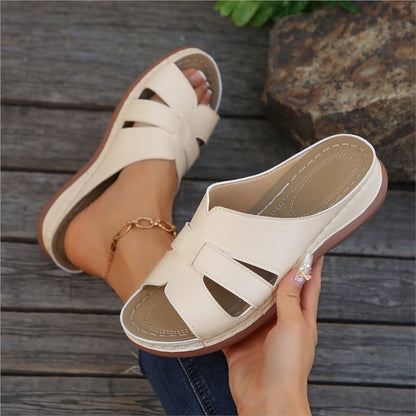 Womens Summer Comfortable Sandals Fashion Slides  Wedge Sandals For Ladies Lightweight Beach Footwe 4