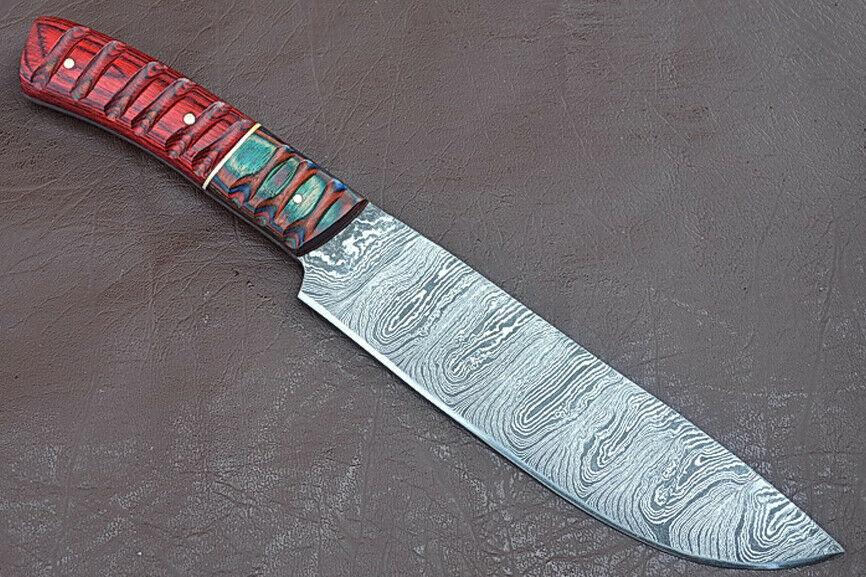 High Carbon Damascus Kitchen Knife  12 Inch Handmade Chef Tool 1