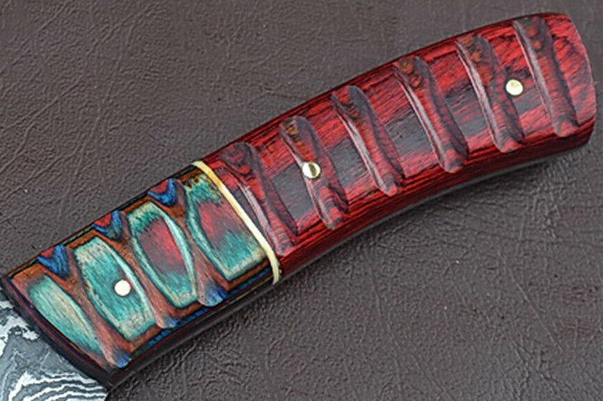 High Carbon Damascus Kitchen Knife  12 Inch Handmade Chef Tool 2