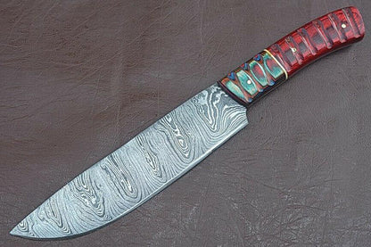 High Carbon Damascus Kitchen Knife | 12 Inch Handmade Chef Tool