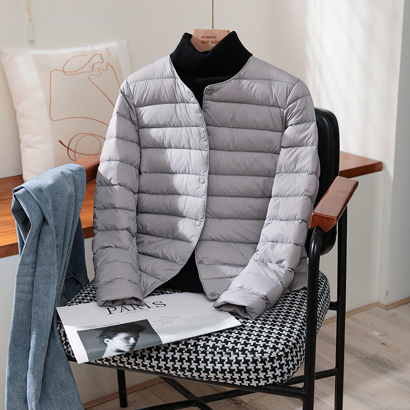 Ultra Lightweight Packable Puffer Coat Womens Slim Jacket Warm White Duck Down Autumn Winter 3