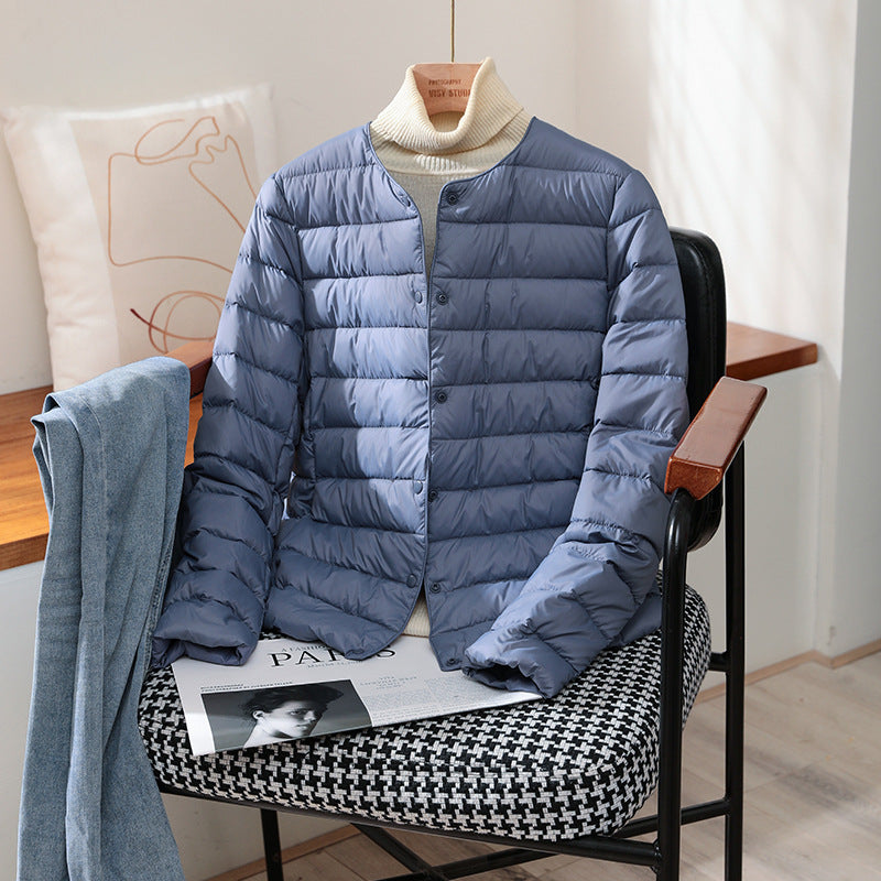 Ultra Lightweight Packable Puffer Coat Womens Slim Jacket Warm White Duck Down Autumn Winter 7