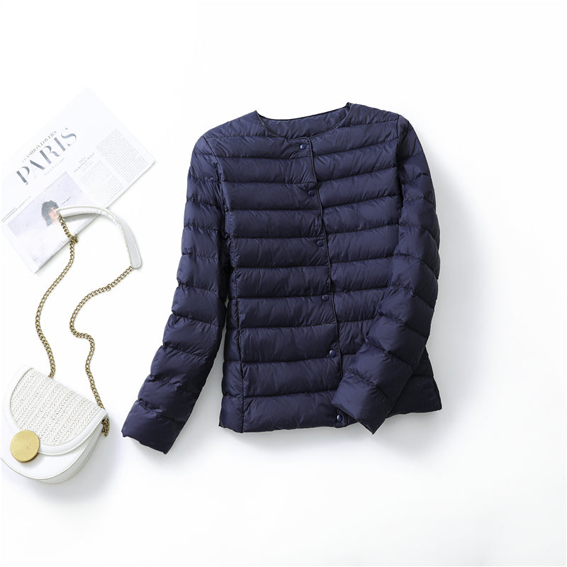 Ultra Lightweight Packable Puffer Coat Womens Slim Jacket Warm White Duck Down Autumn Winter 13