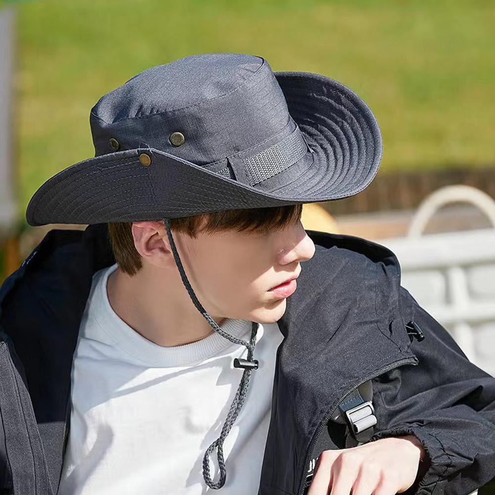 Wide Brim Sun Hat UV Protection Breathable Bucket Cap For Hiking Camping Fishing Outdoor Sun Protec 1