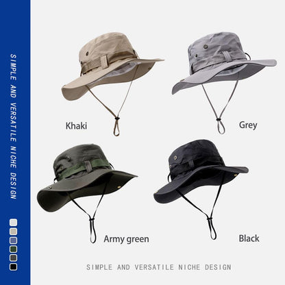 Wide Brim Sun Hat UV Protection Breathable Bucket Cap For Hiking Camping Fishing Outdoor Sun Protec 3