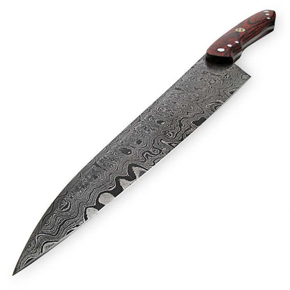 Custom Handmade Damascus Steel 12Inch Chef Knife  Premium Forged Kitchen Knife 1