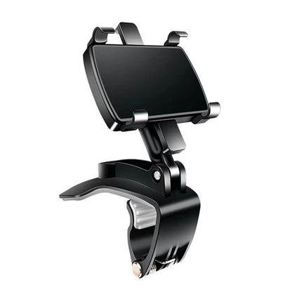 Universal Car Smartphone Bracket, 360 Degree Rotation Dashboard Mount, Rubber Grip Phone Holder, Adjustable Navigation