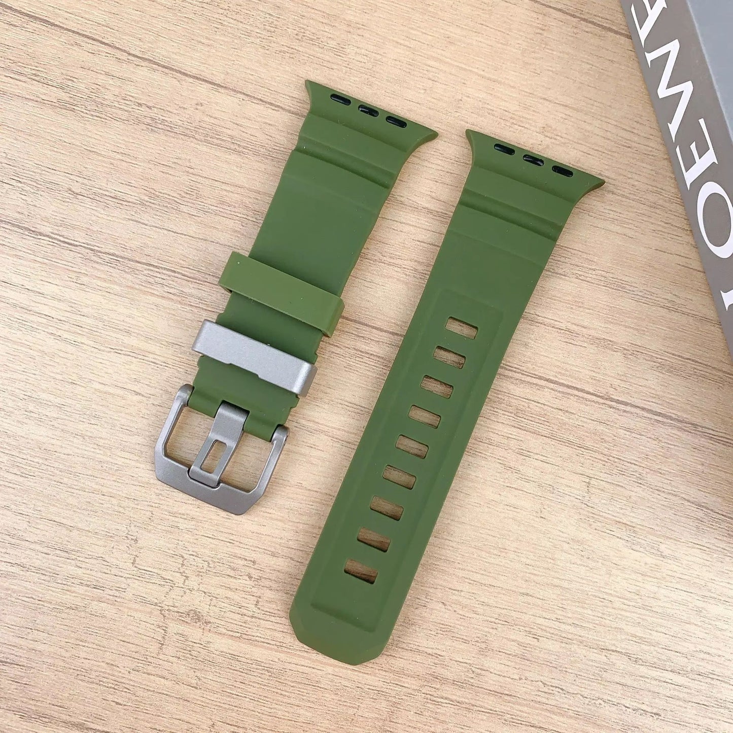 Sport Silicone Band With Titanium Buckle For Apple Watch Ultra 2 10 9 8 7 6 SE 5 4  Durable And Sty 1