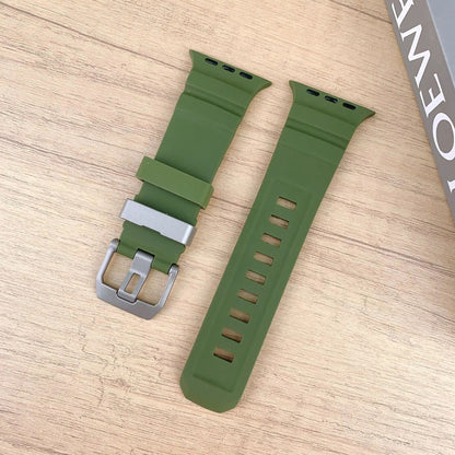 Sport Silicone Band With Titanium Buckle For Apple Watch Ultra 2 10 9 8 7 6 SE 5 4  Durable And Sty 1