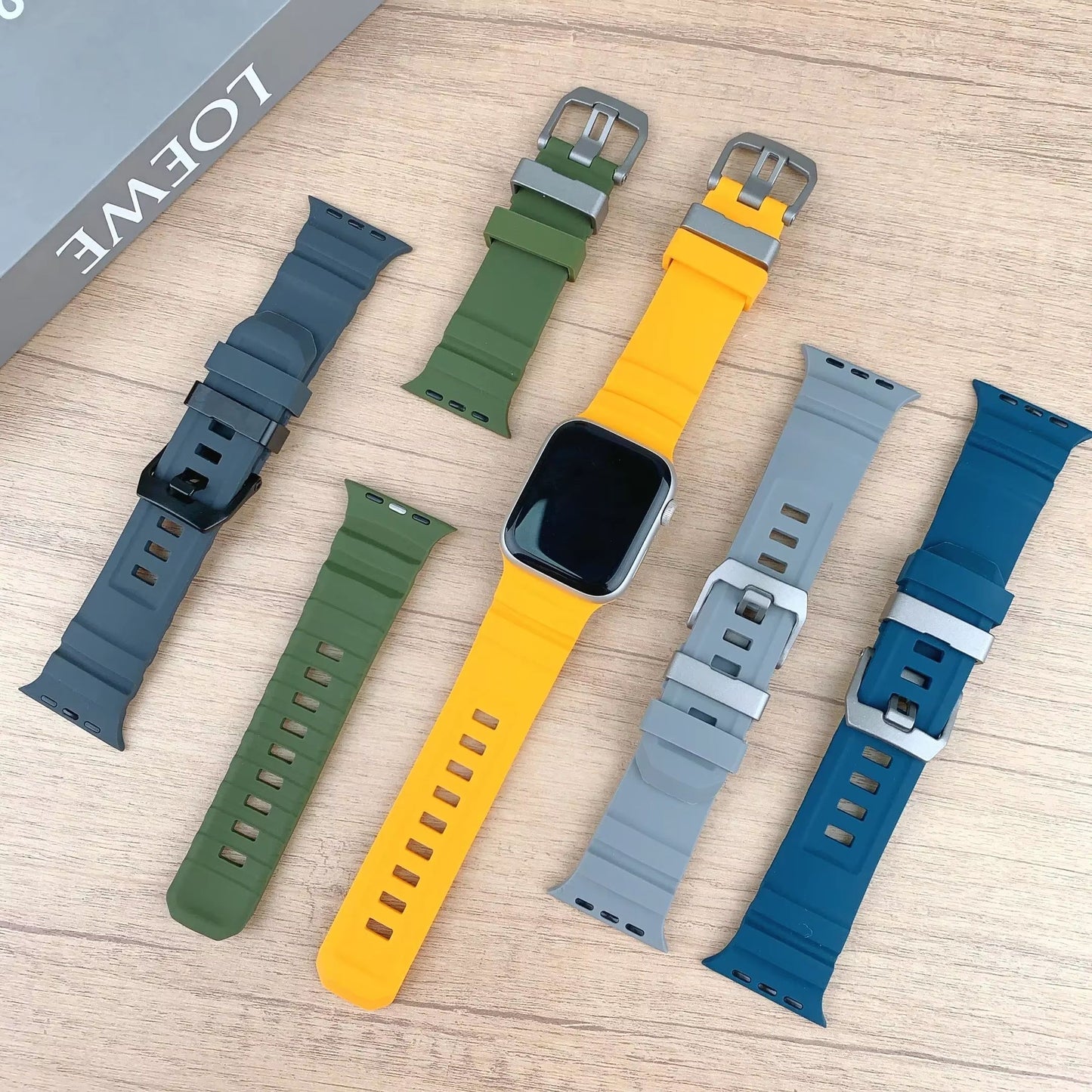 Sport Silicone Band With Titanium Buckle For Apple Watch Ultra 2 10 9 8 7 6 SE 5 4  Durable And Sty 2
