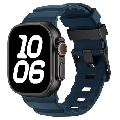 Sport Silicone Band With Titanium Buckle For Apple Watch Ultra 2 10 9 8 7 6 SE 5 4  Durable And Sty 7