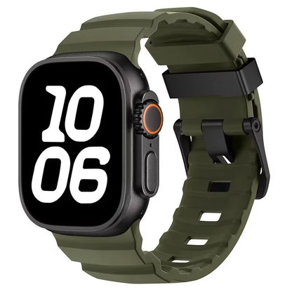 Sport Silicone Band With Titanium Buckle For Apple Watch Ultra 2 10 9 8 7 6 SE 5 4  Durable And Sty 9